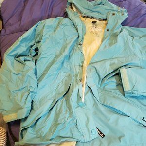 Gortex LL Bean Womens Turquoise Small Raincoat